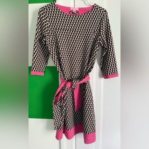 Lilly Pulitzer Women’s Brown and White Harringbone Dress